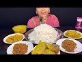 Bigbiteseating rice with chitol kaliakatla kaliasoyabin currydallote jhuribol fish