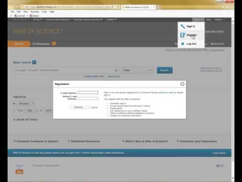 Registering for an account and accessing Endnote Online