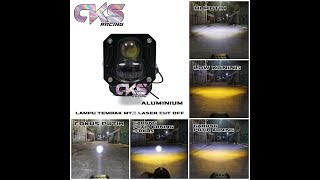 Lampu Tembak Sorot LED Laser Gun CR7 MT28 Lasergun D2 Motor Mobil Dual CSP MT 28 Warna Putih Kuning