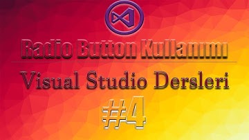 C# RadioButton Kullanımı #4