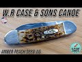 Case Amber Bone Peach Seed Jig Canoe Pocket Knife 00263 (62131 CS)