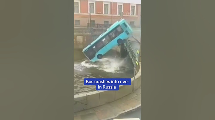 Bus crashes into river in Russia