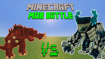 Burning Mobzilla Vs Wardens Plus - Minecraft Mob Battle 