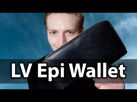 LOUIS VUITTON Clemence Epi Leather Wallet Black-US