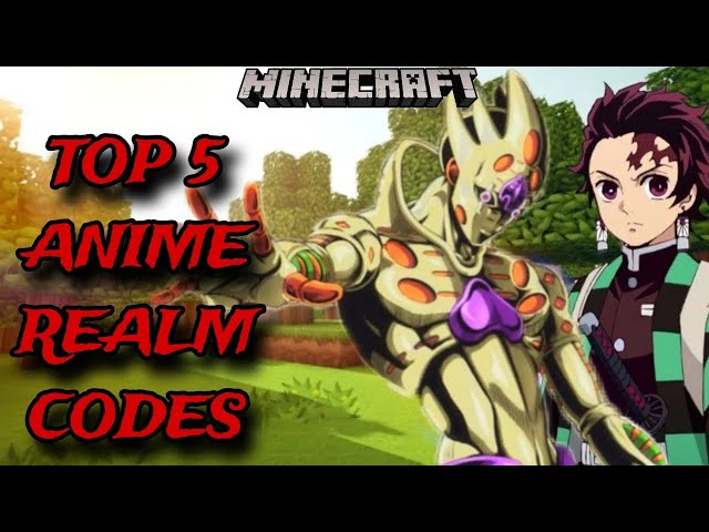 *NEW* TOP 5 BEST ANIME REALM CODES FOR MINECRAFT BEDROCK EDITION! 1.20+ class=