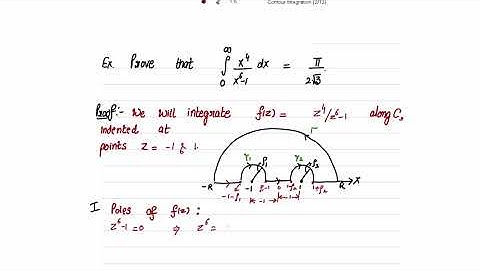 Contour Integration Case of Poles on Real Axis Assignment 9