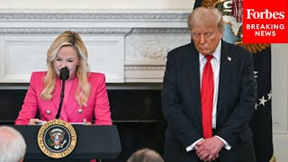 Watch President Trump Joins Pastor Paula White In Prayer At White House Faith Event