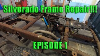 Chevy Silverado Frame Repair!! Crossmembers Rotted BAD! Episode 1