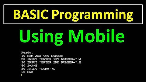 BASIC Program Using Mobile Phone. || How to GW Basic or PC Basic Programming in Android Mobile Phone