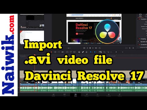 #3 How to import avi video format in Davinci Resolve 17 || import .avi video