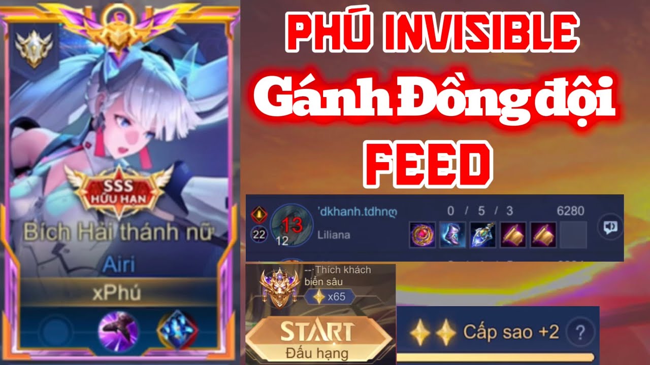 Phú invisible • Cùng Xem Top 1 Airi Gánh Đồng Đội Dẫn Đến Chiến Thắng Như Thế Nào.?