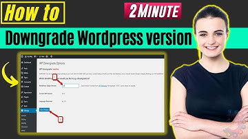 How to downgrade wordpress version 2025