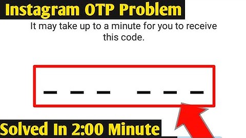 Fix Instagram Enter the 6 digit code not recieved || Security Code Not Coming by Gmail in Instagram
