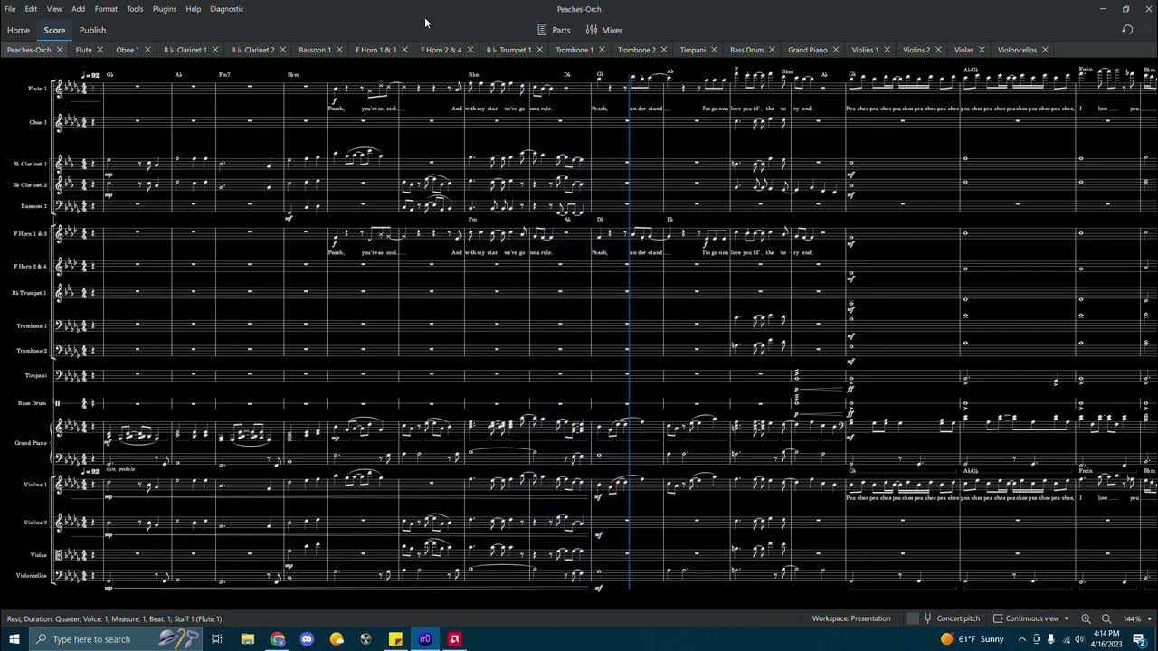 Peaches Super Mario Bros Orchestral Version MuseScore YouTube
