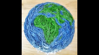SaltySeattle Makes a Pasta Mosaic Globe for World Pasta Day