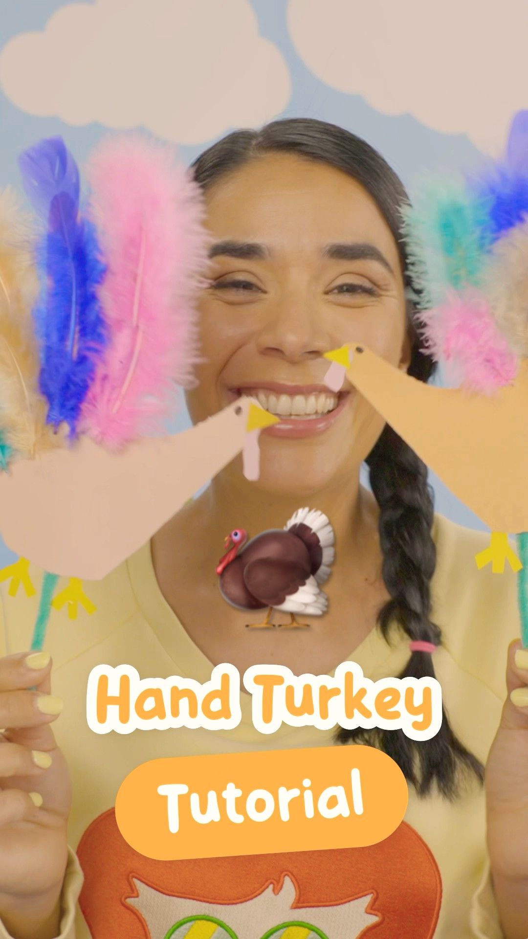 Easy DIY Thanksgiving Crafts! Follow the steps to make the ??Turkey! #shorts #easycrafts