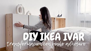 ¡TRANSFORMACIÓN! Armario IKEA IVAR 😱 por solo 7€ | Pongo VINILO adhesivo y COMPRO ¡por fin! el SOFÁ