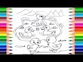 Elegant 5 Little Ducks Coloring Page