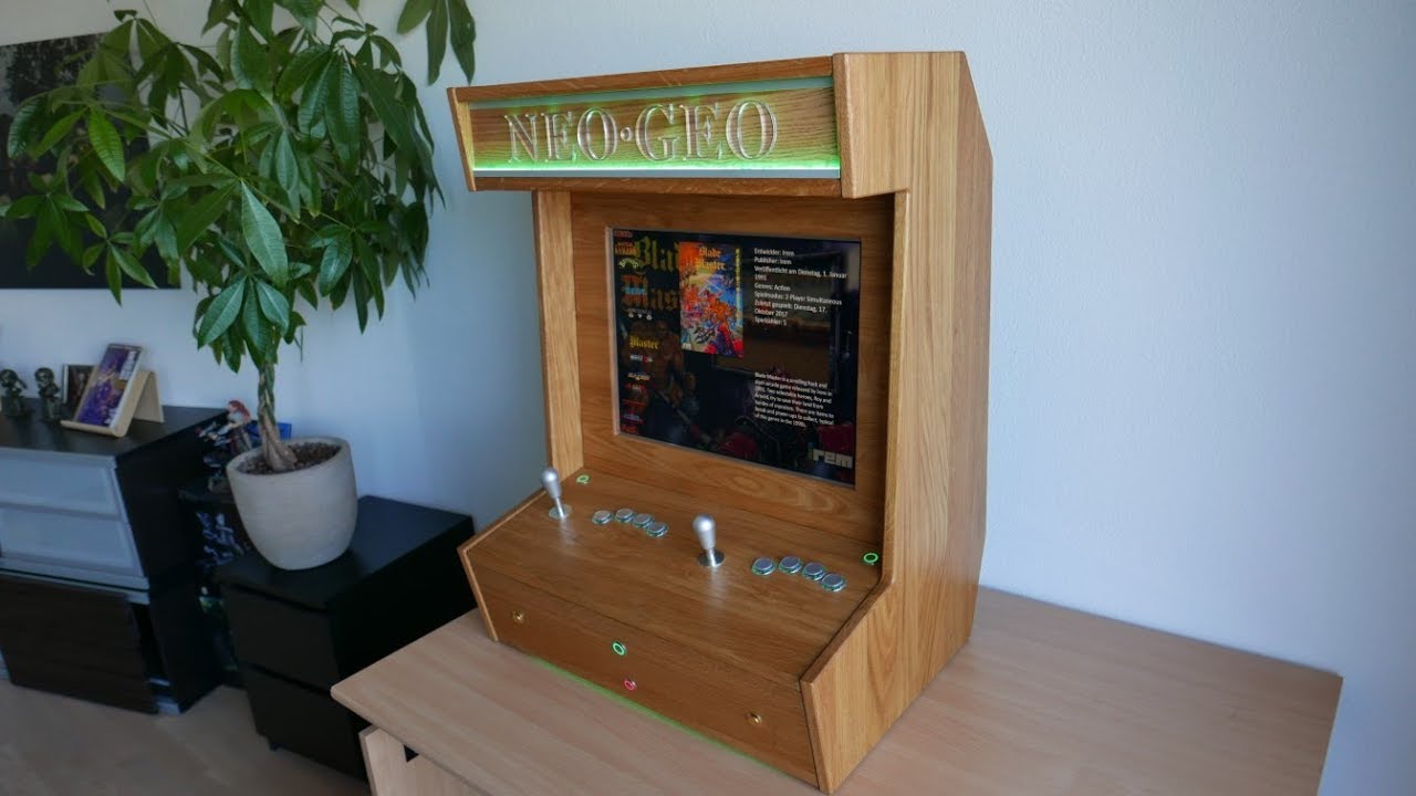 Neogeo Arcade Cabinet Made Of Solid Oak Youtube