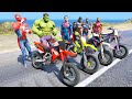 Racing Spiderman Motorcycle - Impossible Parkour on Tank Challenge