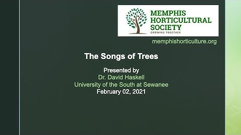 Dr. David Haskell — The Songs of Trees