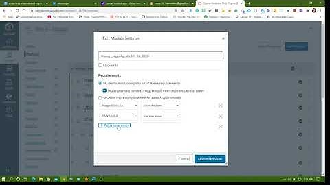 CANVAS LMS: How to let your students do the modules sequentially?