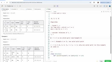 leetcode 3698  How to use while loop and partial sum to address a problem? Split Array With Min Diff