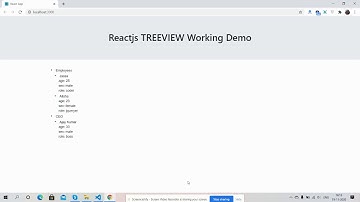 Reactjs Treeview Working Demo