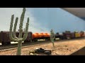 Santa Fe Freight Train Through the Desert | HO Scale Train