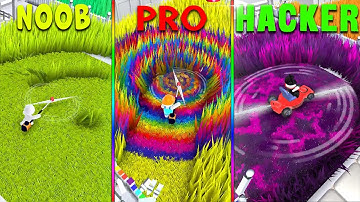 NOOB vs PRO vs HACKER in Mow My Lawn