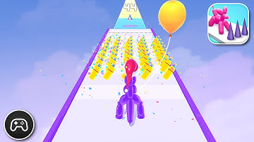 Balloon Pop Runner - Gameplay Walkthrough Part 10 - Game Levels 43-46 (iOS, Android)