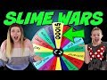 SLIME WARS Mystery Wheel Slime Challenge | WINNER GETS $1000 | Taylor and Vanessa