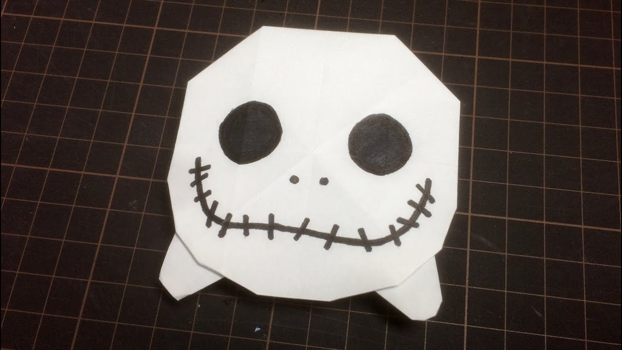 ツムツム折り紙 ジャックの作り方 Origami Disney Jack Skellington Tsum Tsum Youtube