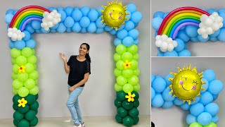 Sky, Sun &amp; Rainbow Balloon Arch Decoration