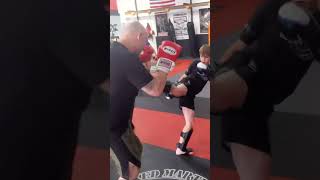 061724 Kirk And Peyton Doing Some Kickboxing Work