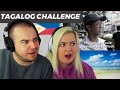 Can Filipinos Speak Their Own Language? (Tagalog Challenge) AMERICAN COUPLE REACTS