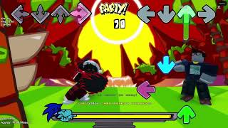 Playing Roblox FNF baby