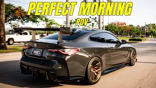 MORNING RUN IN A BMW M4 COMPETITION - POV Morning Coffee Run In A Bmw M4 Competition Pov