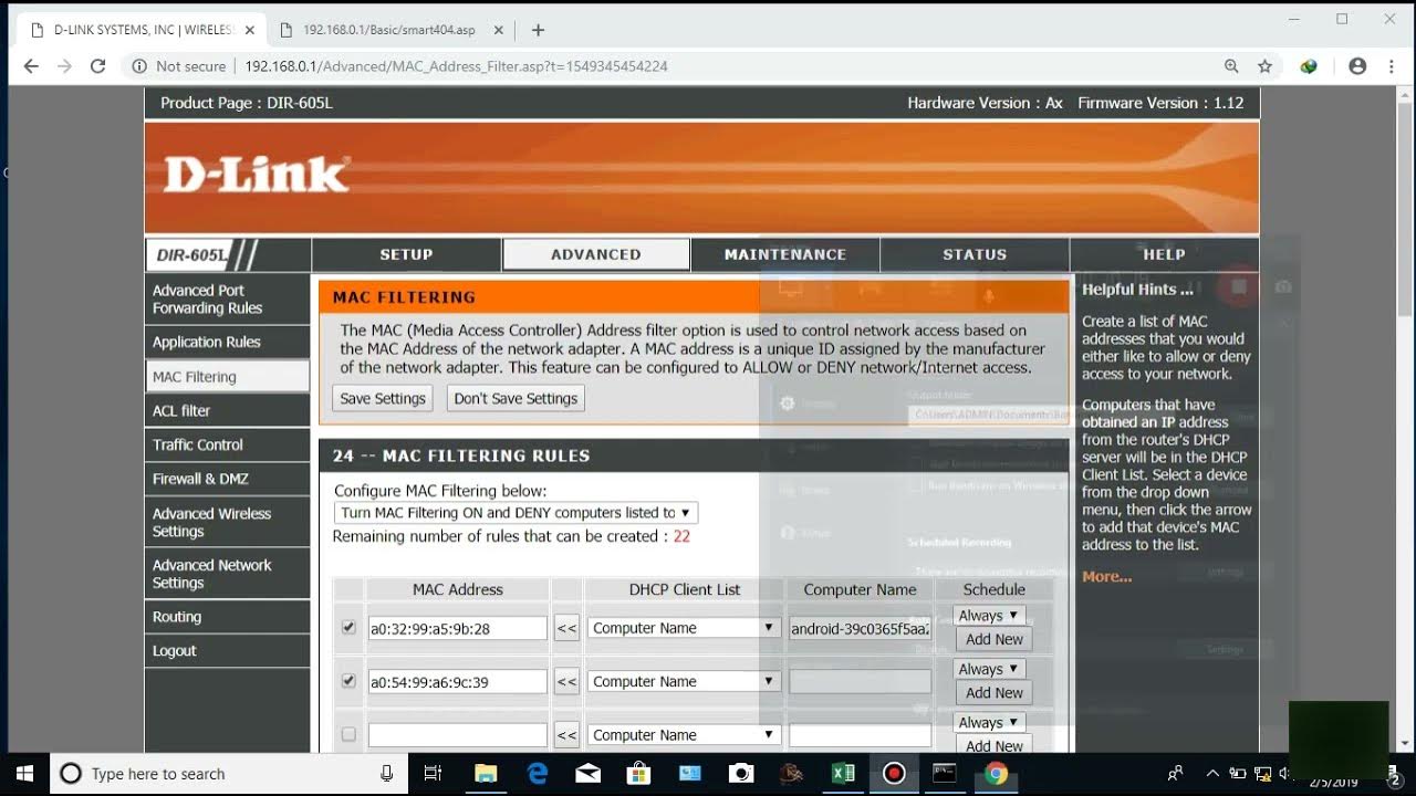 How To configure router and Block Mac Address. Tesda , CSS nc2, ncII