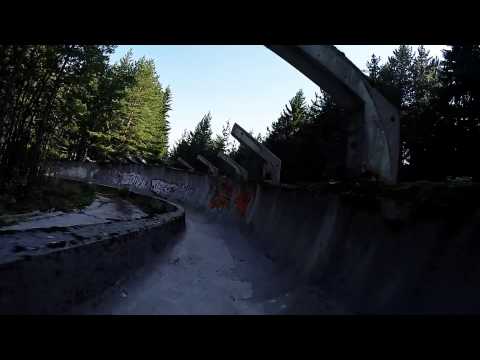 Biking the Sarajevo Olympic bobsled track