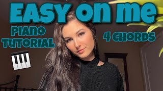 Easy on Me- Adele EASY  Beginners tutorial (only 4 chords)