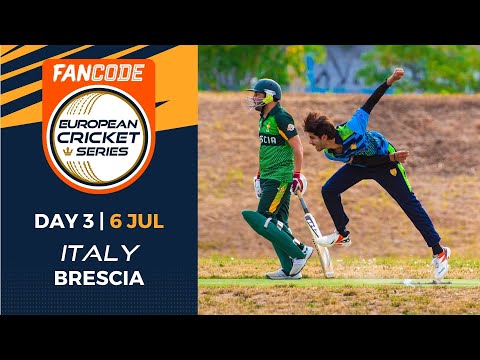 🔴 FanCode European Cricket Series Italy, Brescia, 2022 | Day 3 | T10 Live Cricket