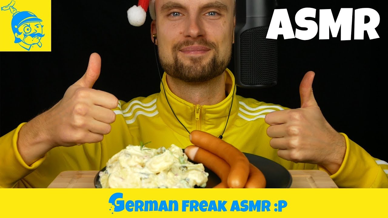 ASMR eating German Christmas dinner 🎅🇩🇪 - GFASMR - YouTube