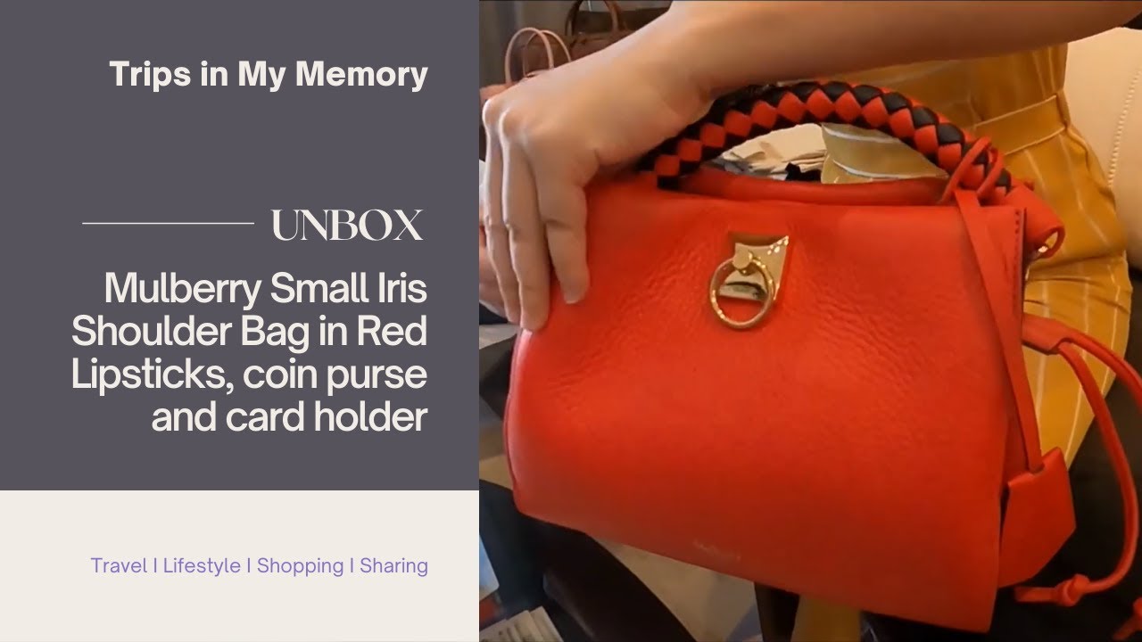 Unbox - Mulberry Small Iris Shoulder Bag in Red Lipsticks, coin purse and  card holder