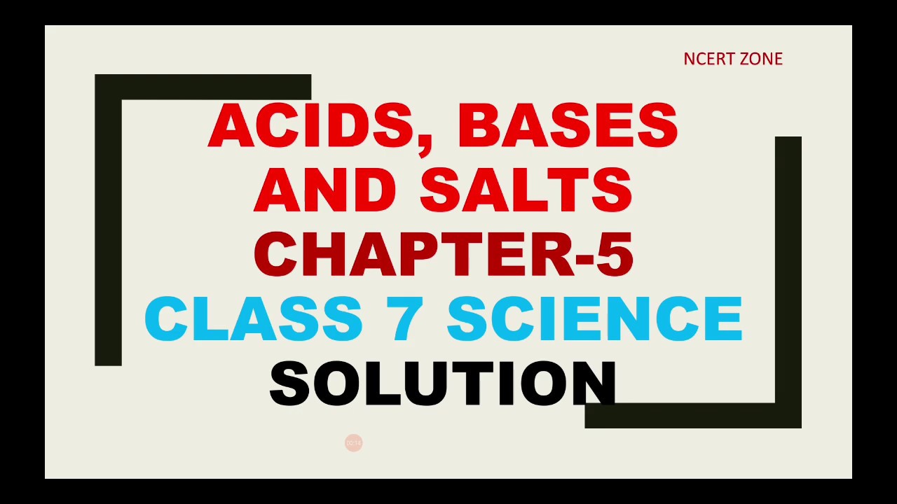 Chapter-5 | Acids , Bases and Salts |Ncert solution | class 7 science ...