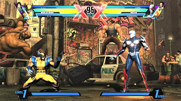 Wolverine & Ryu & X-23 vs Nova & Dormammu & Chris (Hardest AI) - Marvel vs Capcom 3