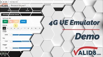4G UE Emulator - Valid8 Demo