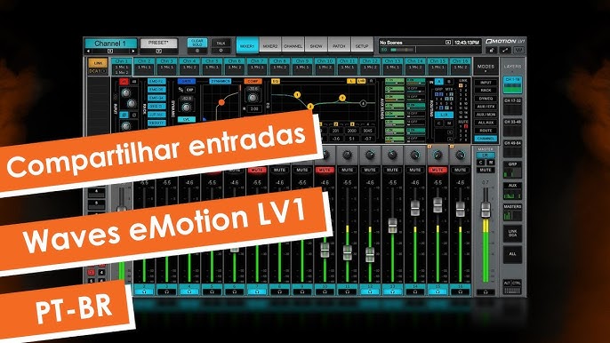 Waves eMotion LV1 32 Stereo Channel Live Mixing Software