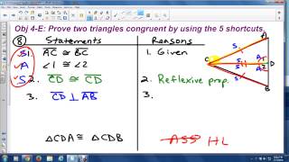 Proof Example 2 - #8 on Wkst 4.3/4.4 (Practice E)