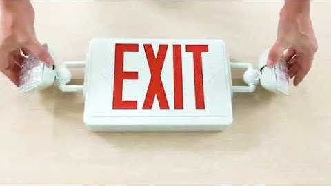 COMBOLG-R - Red LED Exit Light (Exit Sign + Emergency Light Combo) from the Exit Light Co